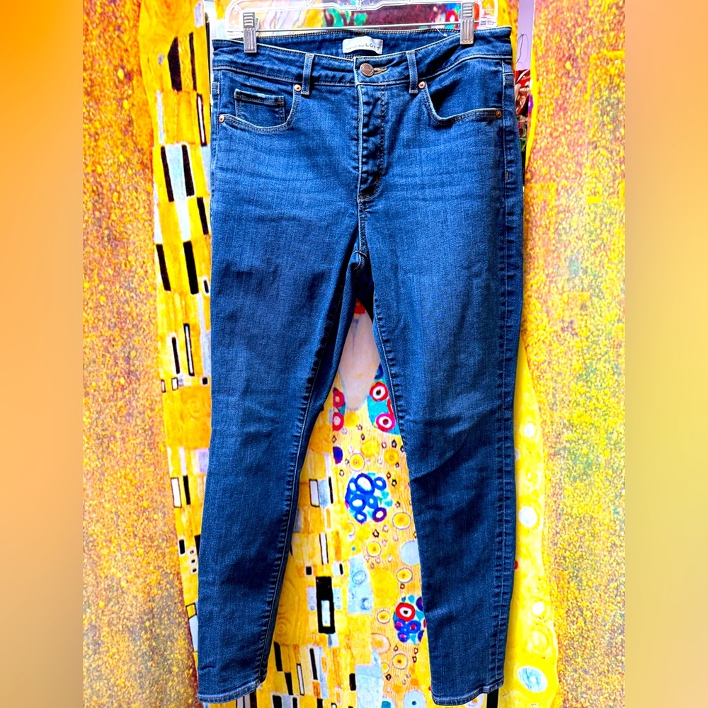 LOFT Blue Curvy Skinny Womens Jeans size 8